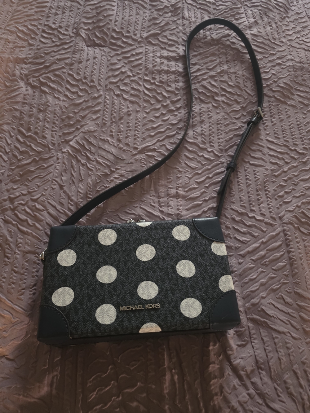 Michael Kors Black Polka Dot Crossbody Bag